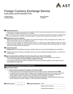 Foreign Currency Exchange Service