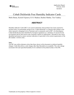 Cobalt Dichloride Free Humidity Indicator Cards
