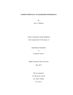 COMPUTATIONALLY ACCELERATED