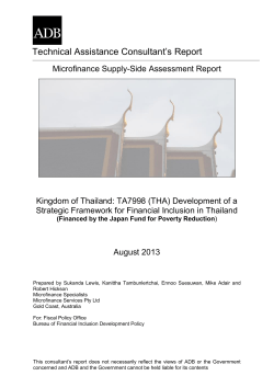 Microfinance Supply-Side Assessment Report