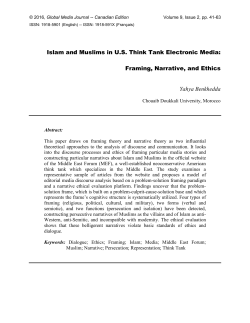 Islam and Muslims in U.S. Think Tank Electronic Media: Framing