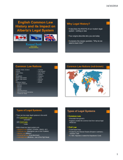 History And Its Impact On - Canadian Institute of Resources Law