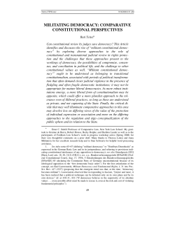 militating democracy: comparative constitutional perspectives