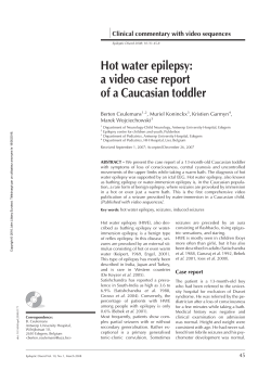 Hot water epilepsy: a video case report of a Caucasian