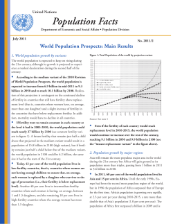 Population Facts - the United Nations