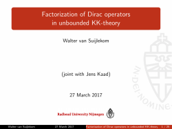 Factorization of Dirac operators in unbounded KK