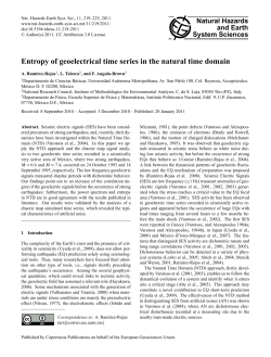 Entropy of geoelectrical time series in the natural time