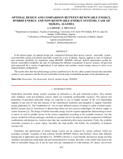 optimal design and comparison between renewable energy, hybrid