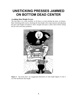 Unsticking Presses - indian power press engineers