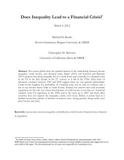 Does Inequality Lead to a Financial Crisis?