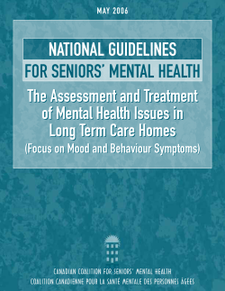 National Guidelines for Seniors` Mental Health