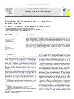 Radiolabeling with fluorine-18 of a protein, interleukin