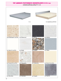 TOP LAMINATO POSTFORMATO IDROREPELLENTE H 4 H 6 cm