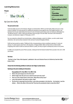 teaching ideas - Scottish Poetry Library