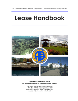 Lease Handbook - Alaska Railroad