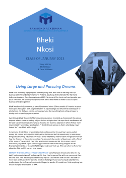 Bheki Nkosi`s story