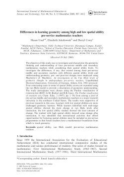 Differences in learning geometry among high and low spatial ability