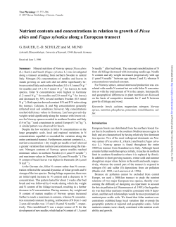 Nutrient contents and concentrations in relation to