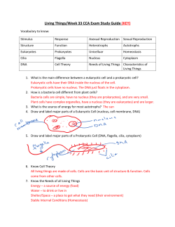 Living Things/Week 33 CCA Exam Study Guide (KEY)