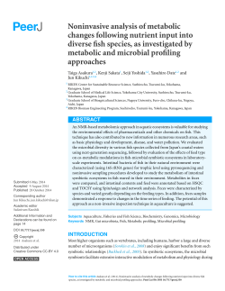 Noninvasive analysis of metabolic changes following
