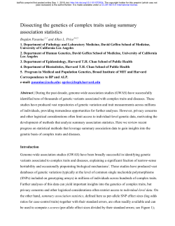 Dissecting the genetics of complex traits using summary