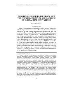 Genetically Engineered Crops - Duke Law Scholarship Repository