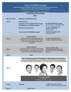 as of 20 Jan 2016 - Catholic Educational Association of the Philippines