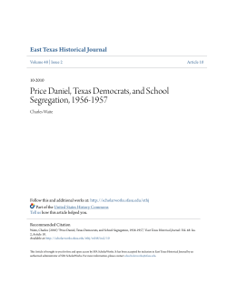 Price Daniel, Texas Democrats, and School Segregation, 1956-1957