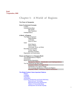 Chapter 1: A World of Regions - University of Colorado Boulder