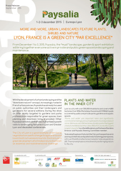 LYON, FRANCE IS A GREEN CITY &ldquo;PAR EXCELLENCE&rdquo;