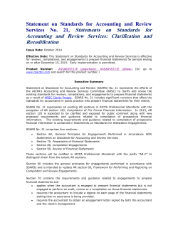 Statement of Standards for Accounting and Review Services No