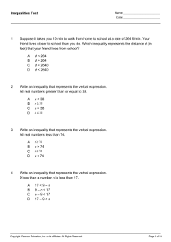 Inequalities Test