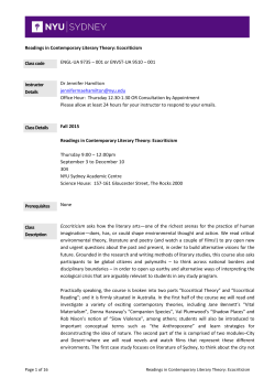 Readings in Contemporary Literary Theory