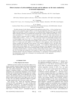 Defect structure of yttria-stabilized zirconia and its influence on the