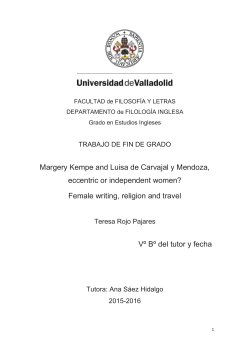 Margery Kempe and Luisa de Carvajal y Mendoza