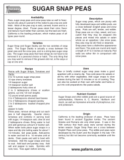 SUGAR SNAP PEAS