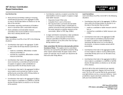 497 24-hour Contribution Report Instructions CALIFORNIA FORM