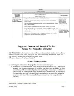 Properties of Matter - Middletown Public Schools