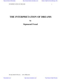 THE INTERPRETATION OF DREAMS