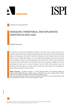 managing territorial and diplomatic disputes in east asia