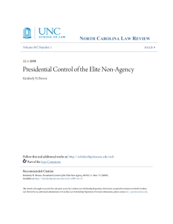 Presidential Control of the Elite Non-Agency
