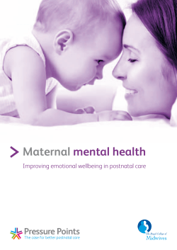 Maternal mental health - Royal College of Midwives