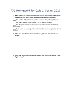 AY1 Homework for Quiz 1: Spring 2017