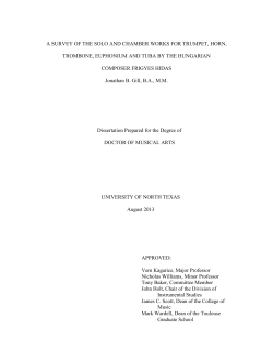 A Survey of the Solo and Chamber Works for Trumpet, Horn