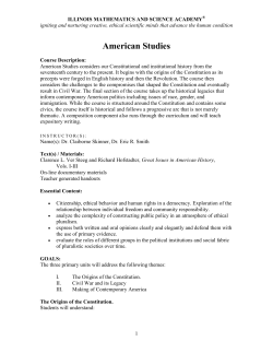 curriculum change process - Illinois Mathematics and Science
