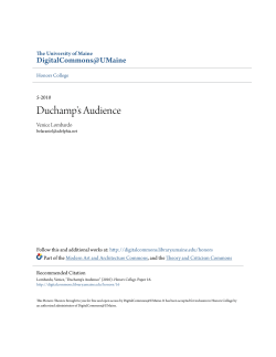 Duchamp`s Audience - DigitalCommons@UMaine