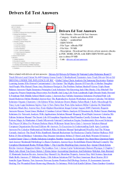 Drivers Ed Test Answers