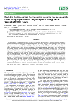Modeling the ionosphere-thermosphere response to a geomagnetic