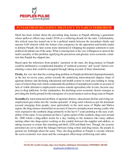 punjab from religious militancy to narco-terrorism