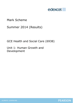 Mark Scheme Summer 2014 (Results) - Edexcel